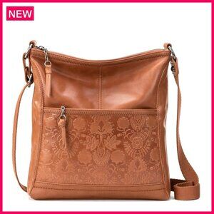 Leather Crossbody Bag Adjustable Strap Zipper Pockets Casual Purse